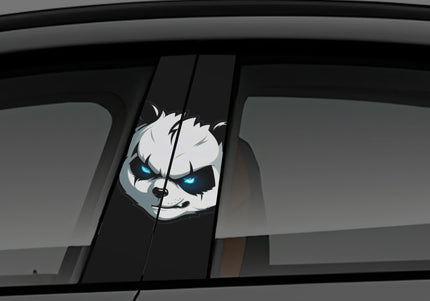 Angry Panda window pillar wrap for cars