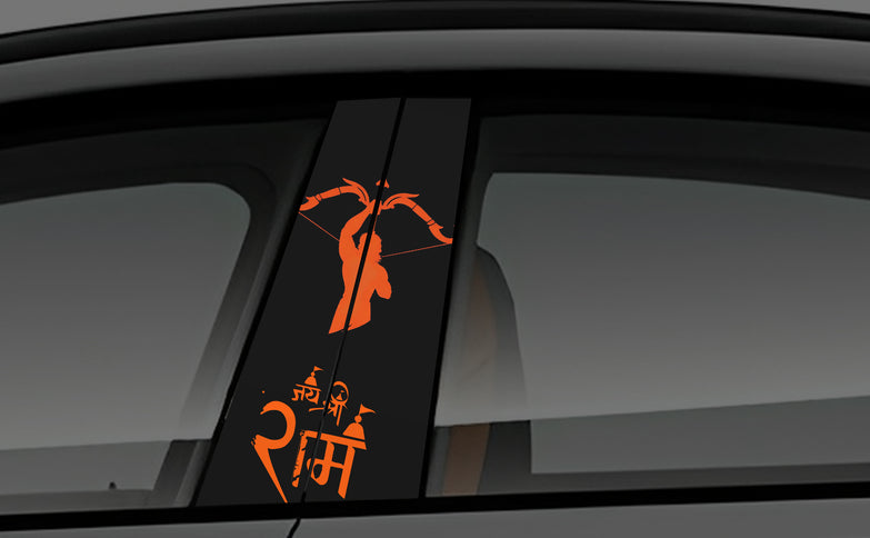 Jai Shree Ram window pillar wrap for cars