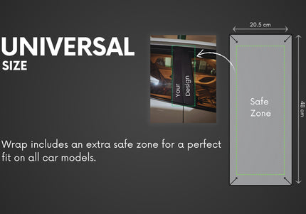 Old Moon Window Pillar Wrap for Cars