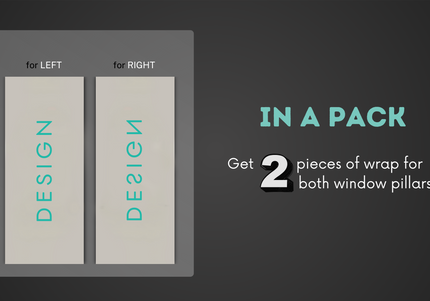 Old Moon Window Pillar Wrap for Cars