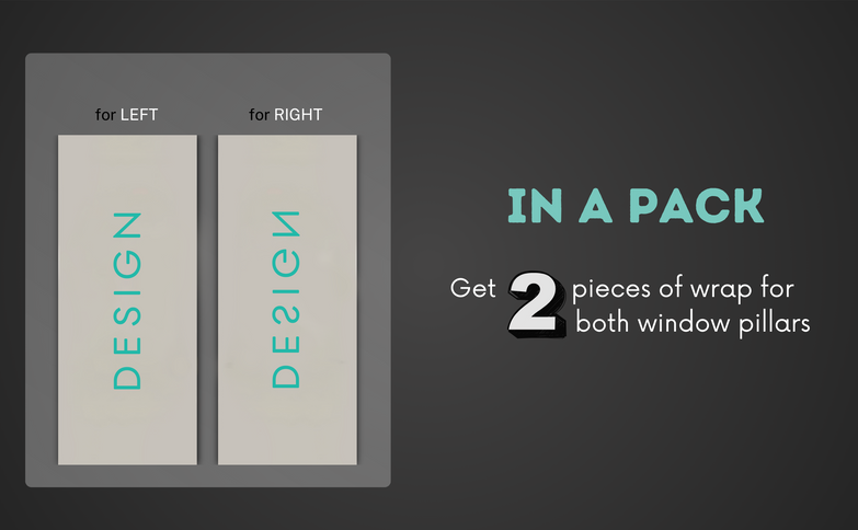 Ash Born Window Pillar Wrap for Cars