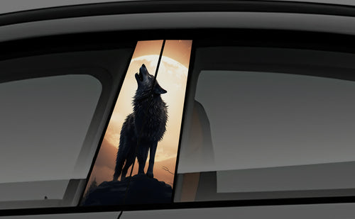 Old Moon Window Pillar Wrap for Cars