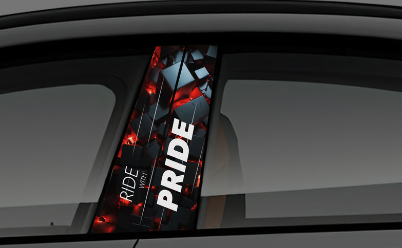 pride window pillar wrap for cars